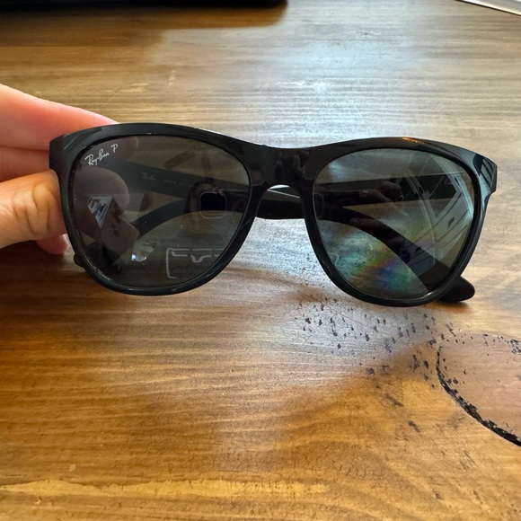 Ray-Ban RB4184 Black Square Sunglasses - Polarized Lenses - Picture 1 of 7